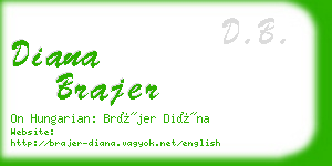 diana brajer business card